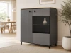 Шкаф "SAN GIMIGNANO REG1D1W/140" / Антрацитовый/Дуб Нокс Антрацитовый/Готика