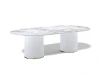 Стол Kenner LD2000 / белый/керамика мрамор золотой GILT WHITE