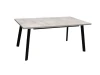 Стол "Каспер" М96 Шелковый / камень/ черный матовый