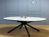 Стол Kenner DO1200 / черный/керамика белая TOP ALPINE WHITE