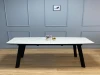 Стол Kenner AA1400 / черный/керамика белая TOP ALPINE WHITE