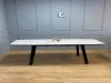 Стол Kenner AA1400 / черный/керамика белая TOP ALPINE WHITE