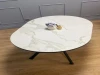 Стол Kenner DO1200 / черный/керамика белая TOP ALPINE WHITE