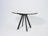 Стол Саен 27 / Пластик Мрамор белый 3027/черный муар (D900)