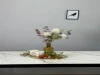 Стол Kenner KS1400 / черный/керамика мрамор золотой GILT WHITE