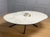 Стол Kenner DO1200 / черный/керамика белая TOP ALPINE WHITE