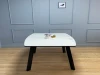 Стол Kenner AA1400 / черный/керамика белая TOP ALPINE WHITE
