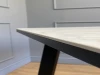 Стол Kenner AK1200 / черный/керамика белая TOP ALPINE WHITE
