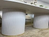 Стол Kenner LD2000 / белый/керамика мрамор золотой GILT WHITE