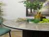 Стол Kenner LD900 / черный/керамика мрамор серый глянец BAOLAI