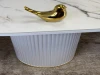 Стол Kenner LD2000 / белый/керамика мрамор золотой GILT WHITE