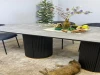 Стол Kenner LD2000 / белый/керамика серая LARKA GRAY