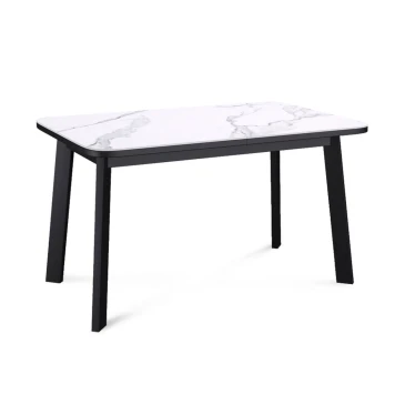 Стол Kenner AK1200 / черный/керамика белая TOP ALPINE WHITE