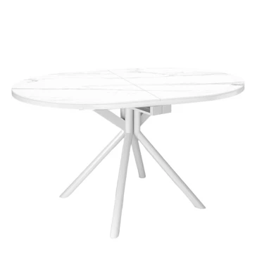 Стол Kenner DO1200 / белый/керамика белая TOP ALPINE WHITE (кругл ноги)