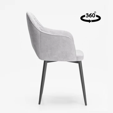 Стул "Кристи" / ткань бренди 20 (silver)/каркас черный с поворотным мех