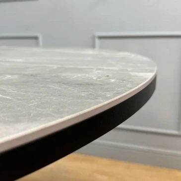 Стол Kenner AR1000 / черный/керамика серая LARKA GRAY