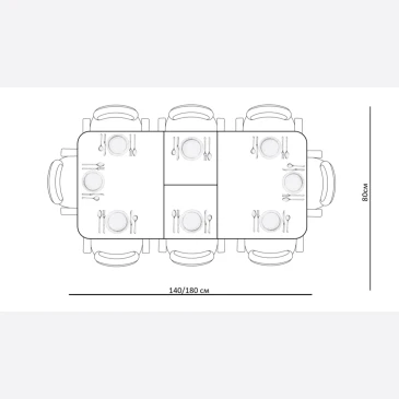 Стол Kenner KS1400 / черный/керамика мрамор золотой GILT WHITE