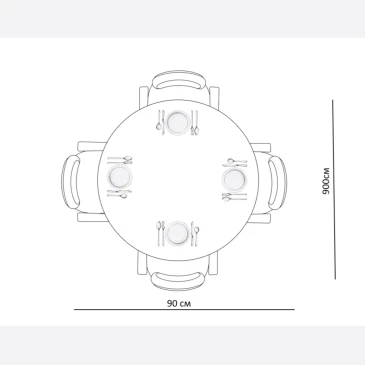 Стол Kenner LD900 / черный/керамика мрамор серый глянец BAOLAI