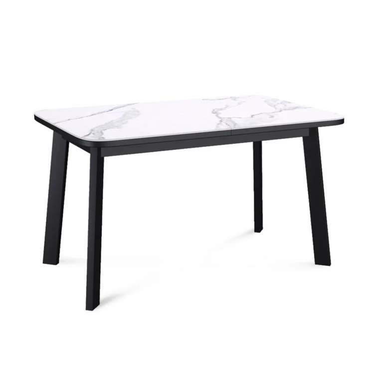 Стол Kenner AK1200 / черный/керамика белая TOP ALPINE WHITE