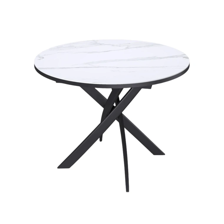Стол Kenner R900 / черный/керамика белая TOP ALPINE WHITE