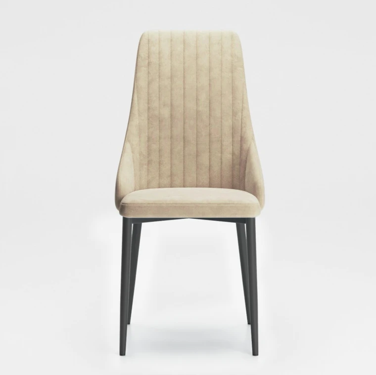 Стул "Аника" / ткань бренди 37 (beige)/каркас черный