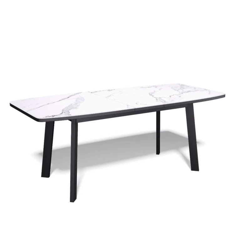 Стол Kenner AA1400 / черный/керамика белая TOP ALPINE WHITE