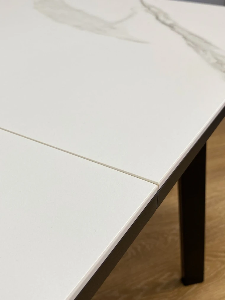 Стол Kenner AK1200 / черный/керамика белая TOP ALPINE WHITE